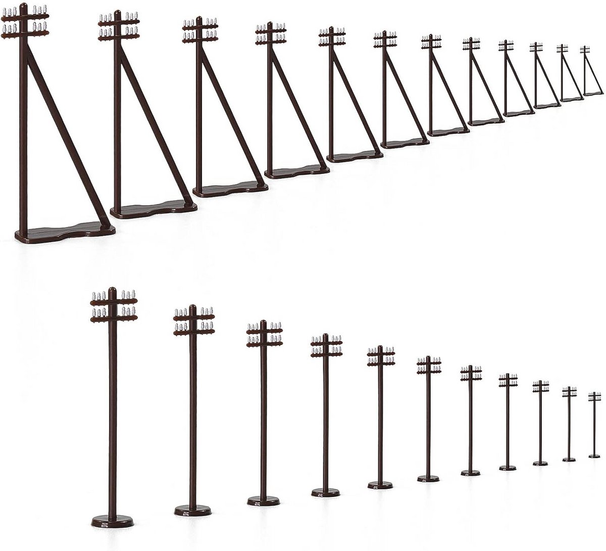 24 stuks Model N Spoor Telepgraph Masten voor Modelspoorbanen