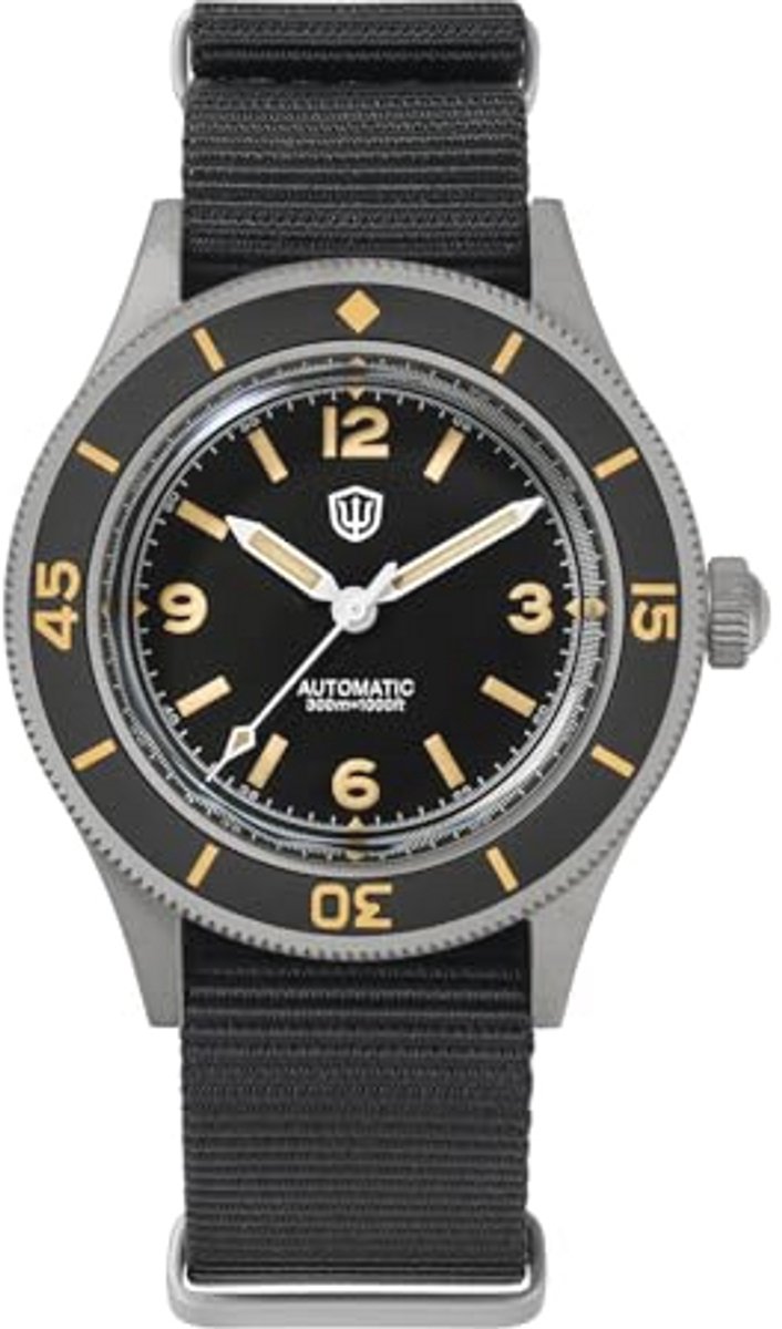 Vintage Duikhorloge voor mannen met Automatisch Uurwerk en 300m Waterdichtheid