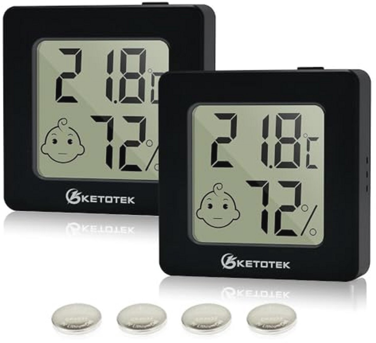 Digitale Mini Thermometer en Hygrometer voor Binnen - 2 Stuks