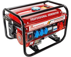 Stroomgenerator met accessoires voor noodstroom - 5 stopcontacten, 6,5 pk