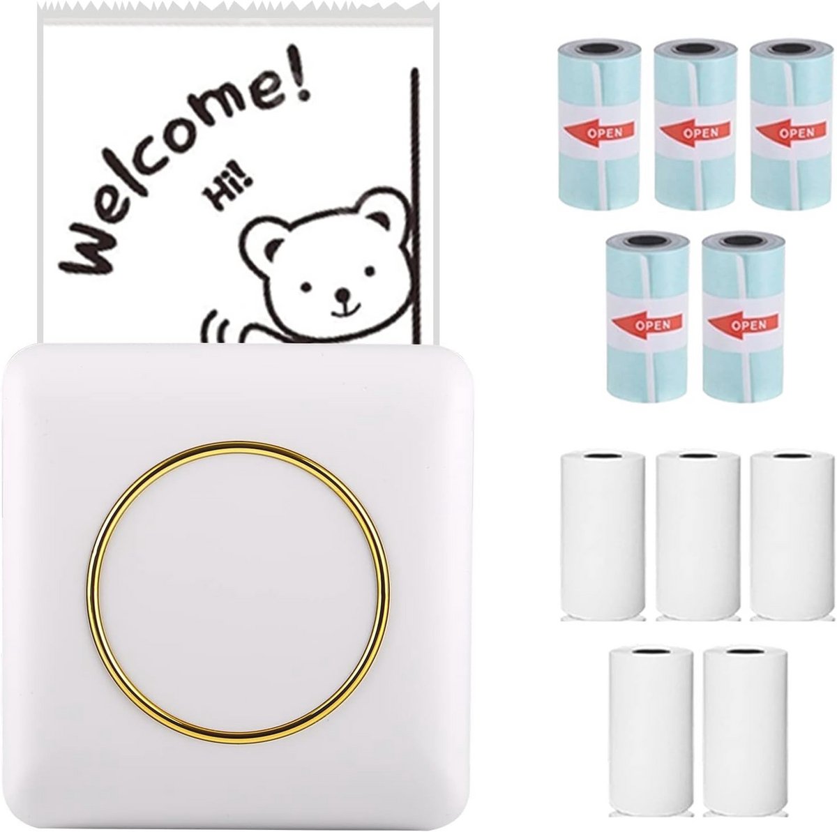 Draagbare Mini Pocket Printer met Inkless Foto Afdrukken voor Android en iOS
