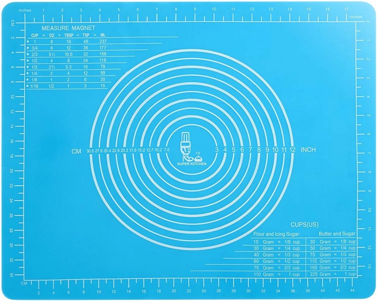Siliconen Bakmat 50x40 cm – Antislip, Herbruikbaar en Geschikt voor Bakken zonder Aanbakproblemen