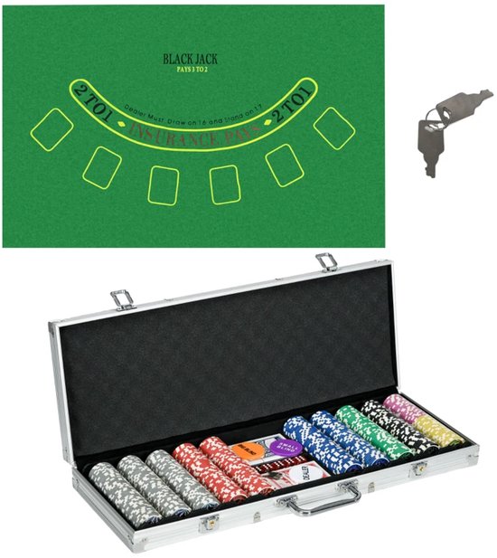 Coffret Poker 200 Jetons Tapis De Jeu 2 Jeux De Cartes Mallette Metallique Vidaxl