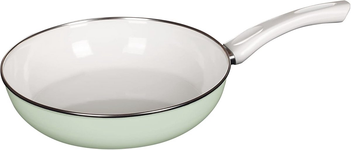 Emaille Pan 24 cm Groen - Duurzaam Koken en Makkelijk Schoonmaken