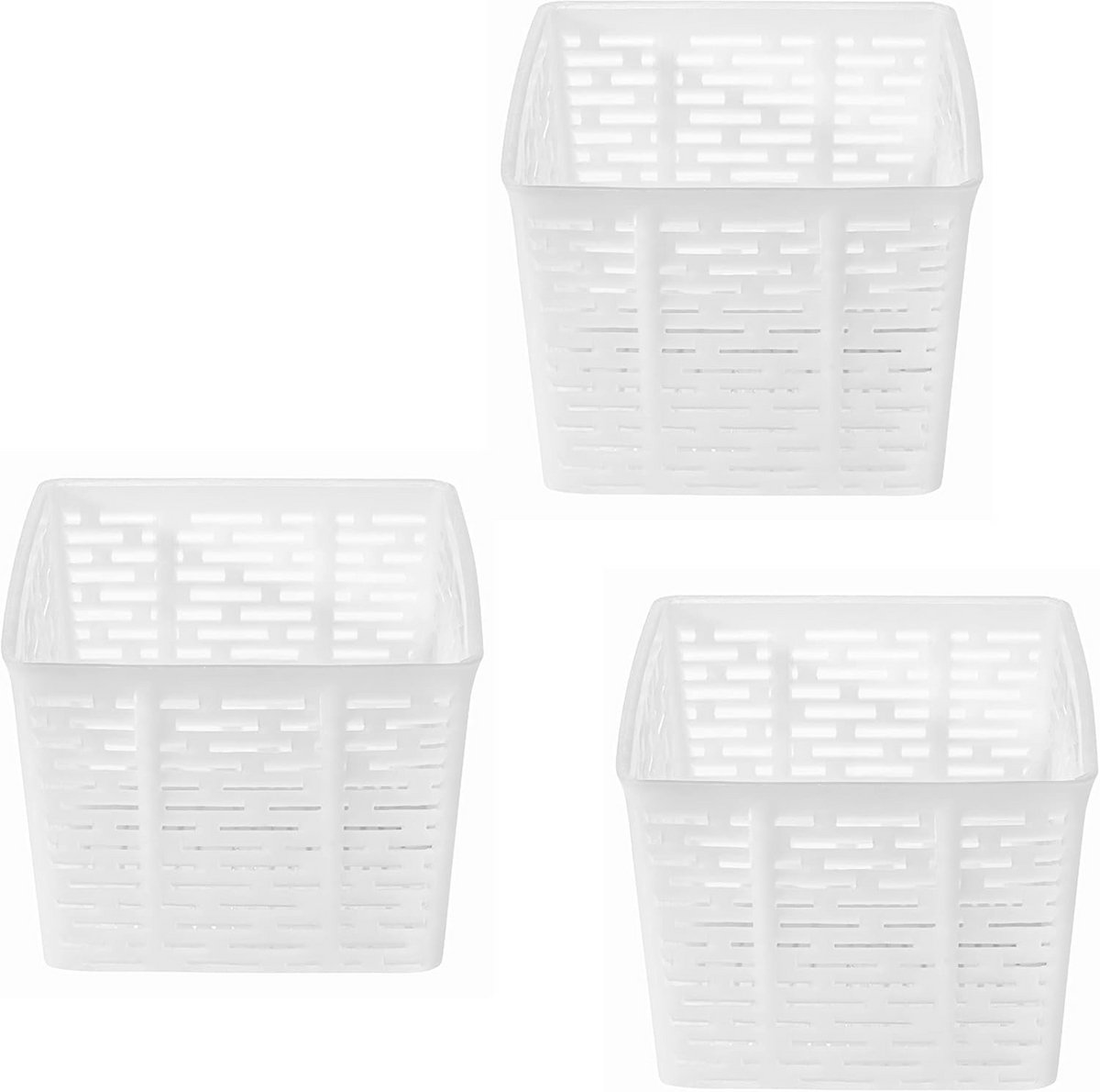 Set van 3 Vierkante Kaasvormen 10.5 x 10.5 x 8.5cm voor Zachte en Harde Kazen