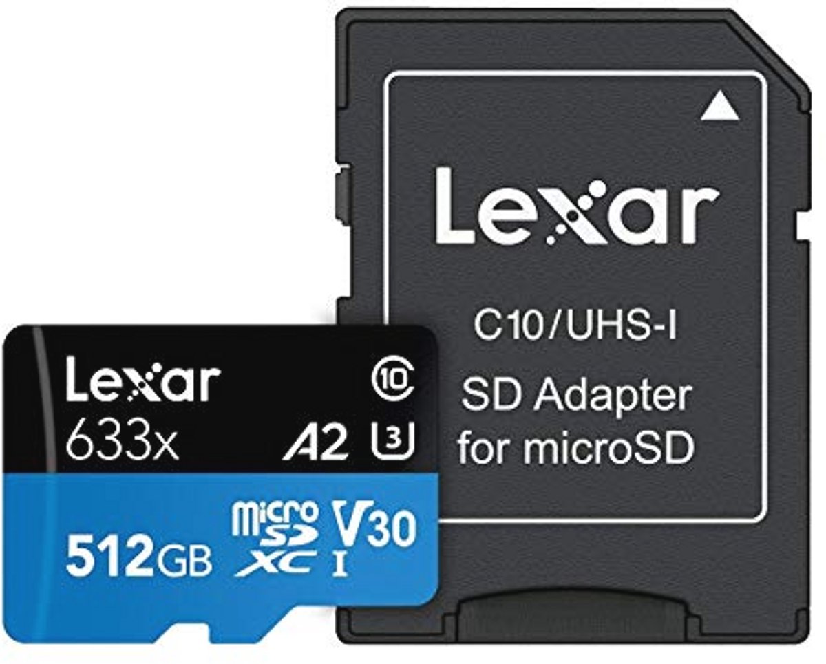 Hoogwaardige 512GB MicroSDXC UHS-I Geheugenkaart met SD Adapter