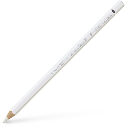Een wit Faber-Castell Albrecht Dürer aquarelpotlood.