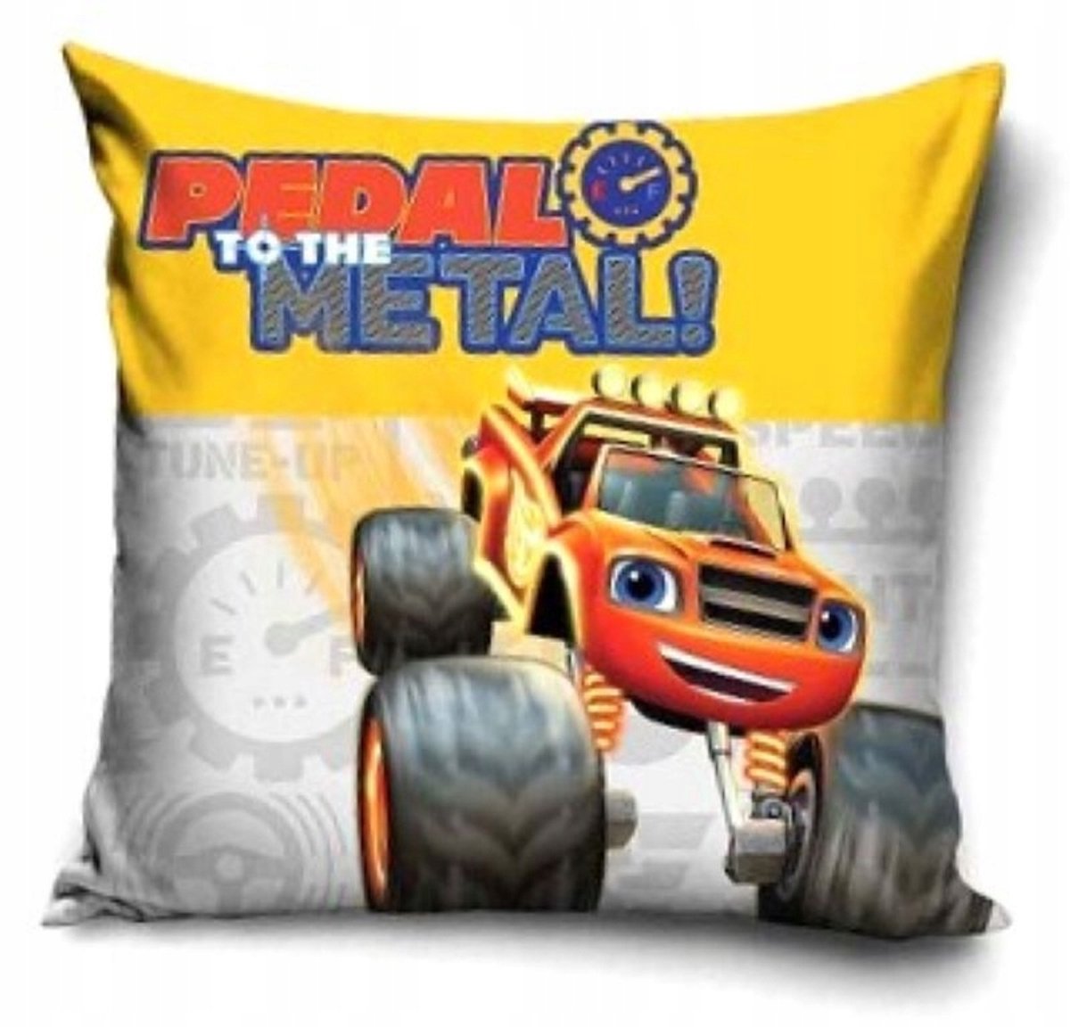 Kussenhoes Blaze en de Monsterwielen 40x40cm - Dubbelzijdig Kinderdecoratie