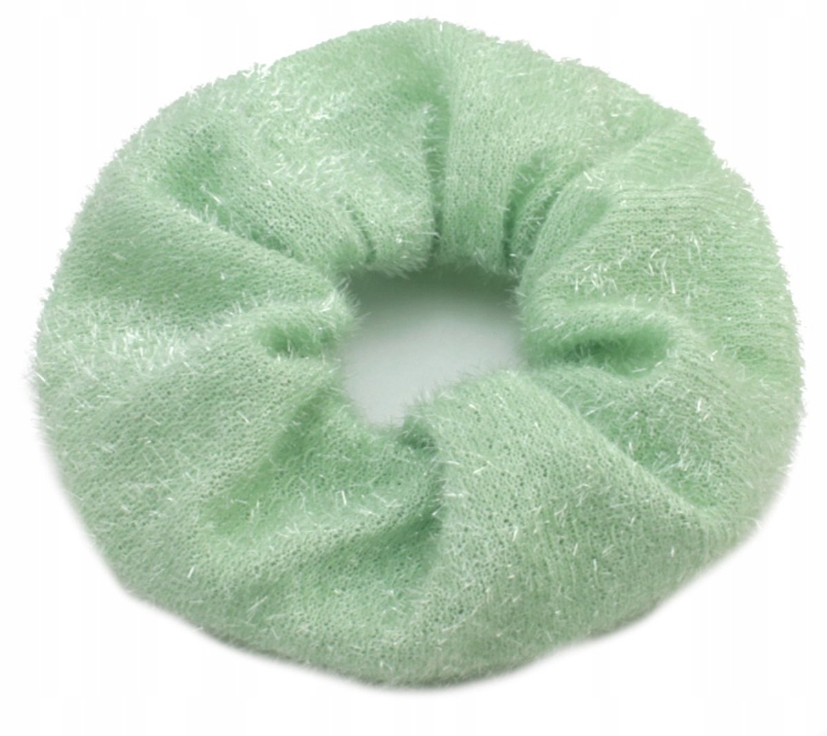 Scrunchie Haarelastiek Pistache Glanzend - Grote elastische haarband