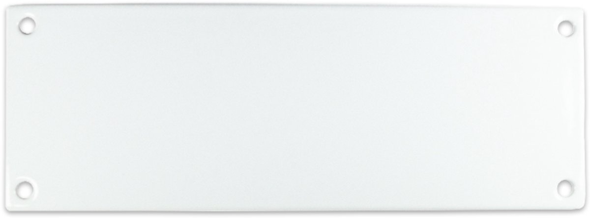 Emaille Bord 20x7 rechthoekig blanco