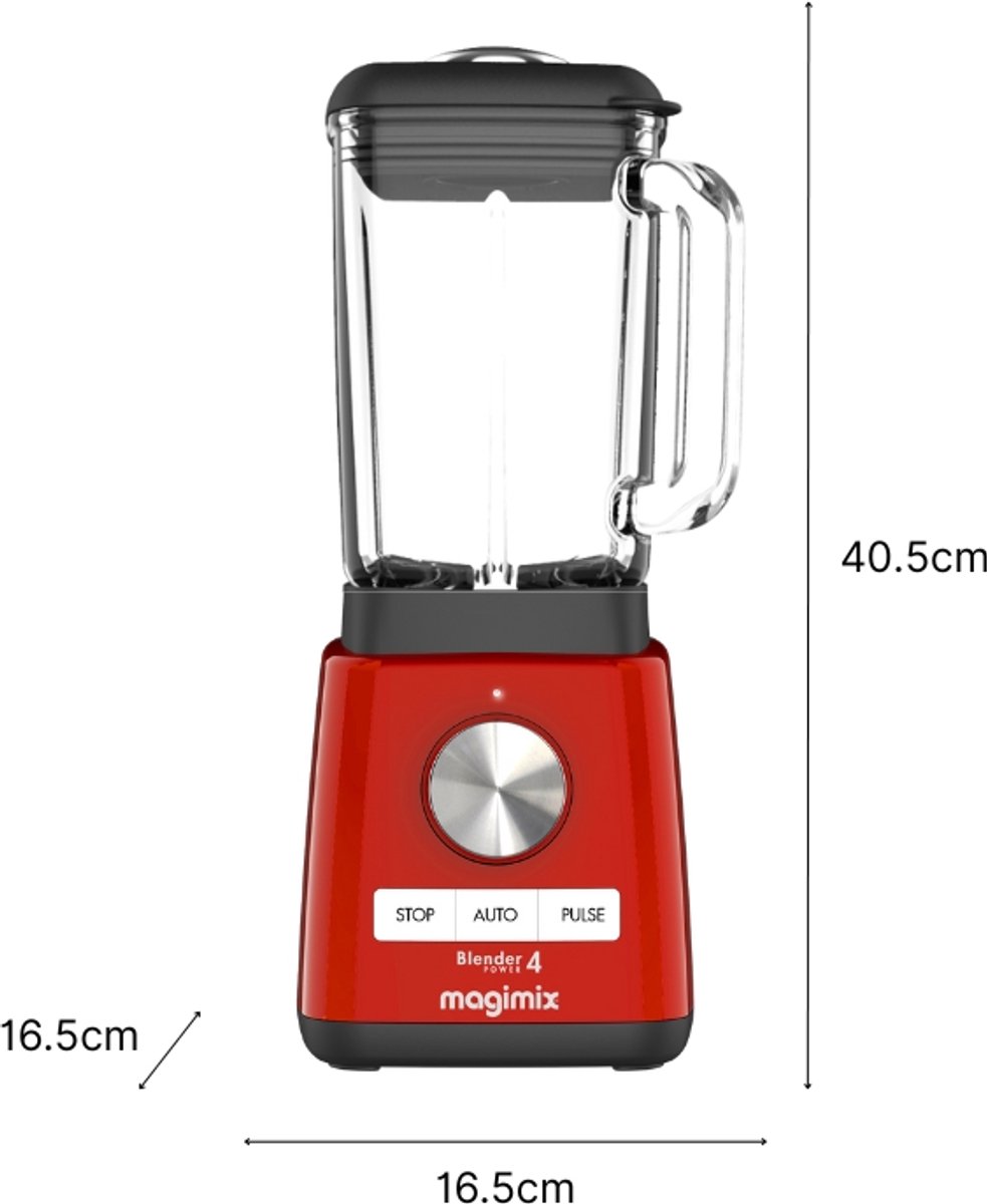 Magimix Power Blender - Smoothie Maker 1,8 Liter - Ice Crusher - Rood – foto 7