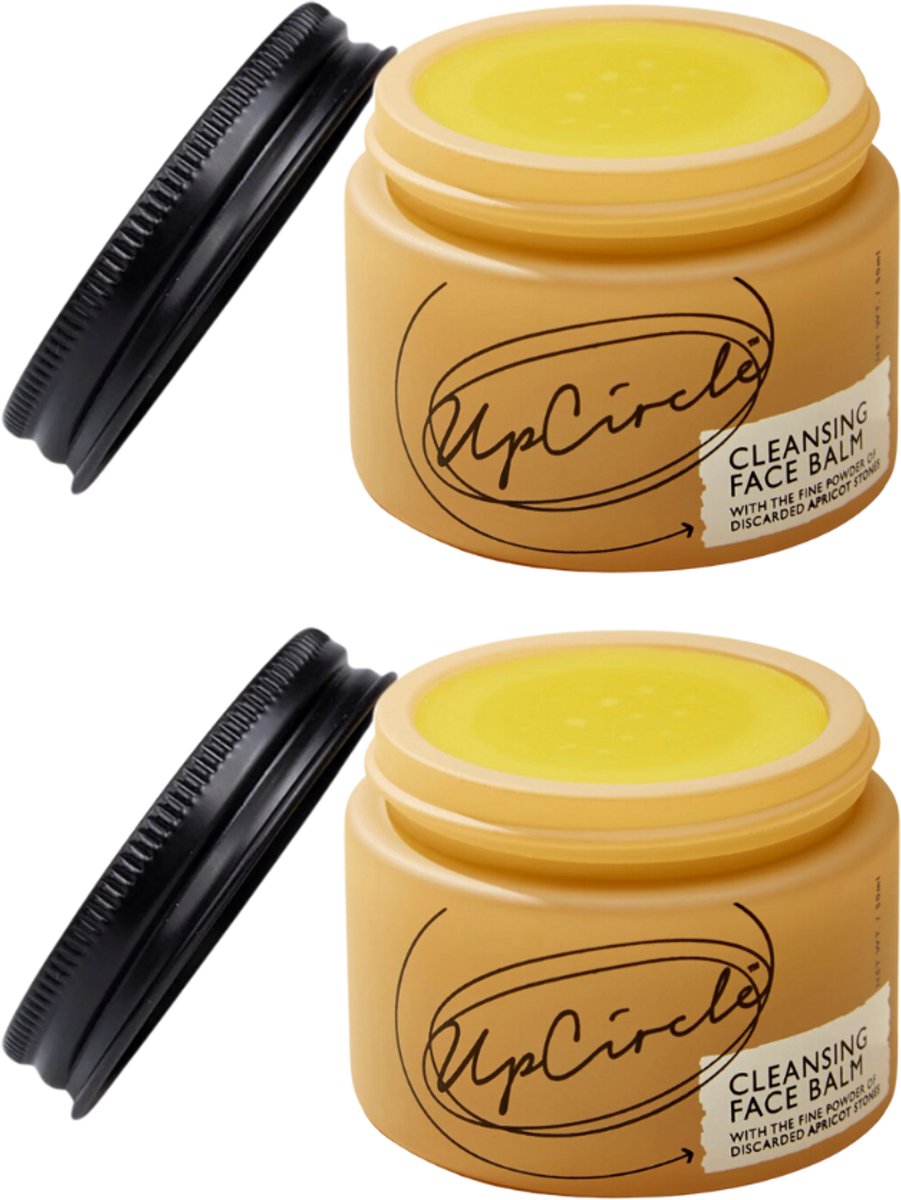 UpCircle - Gezichtsreiniger Balm - Upcycled Abrikozenpitten - Voor Alle Huidtypes - Met Haverolie en Vitamine E - Dermatologisch getest - 5 x 55 ml