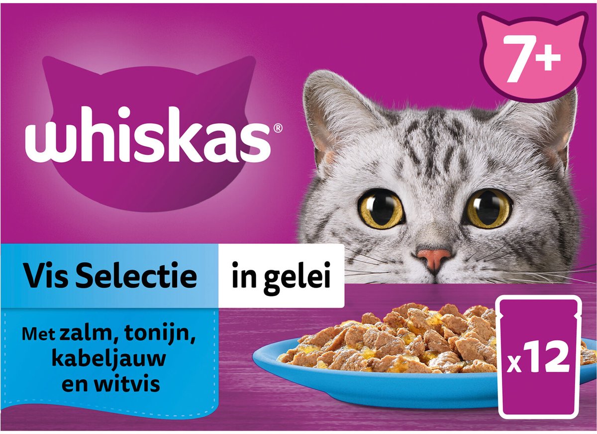 Whiskas Whiskas 7+ Selectie in gelei - Vis - 24 x 85 g