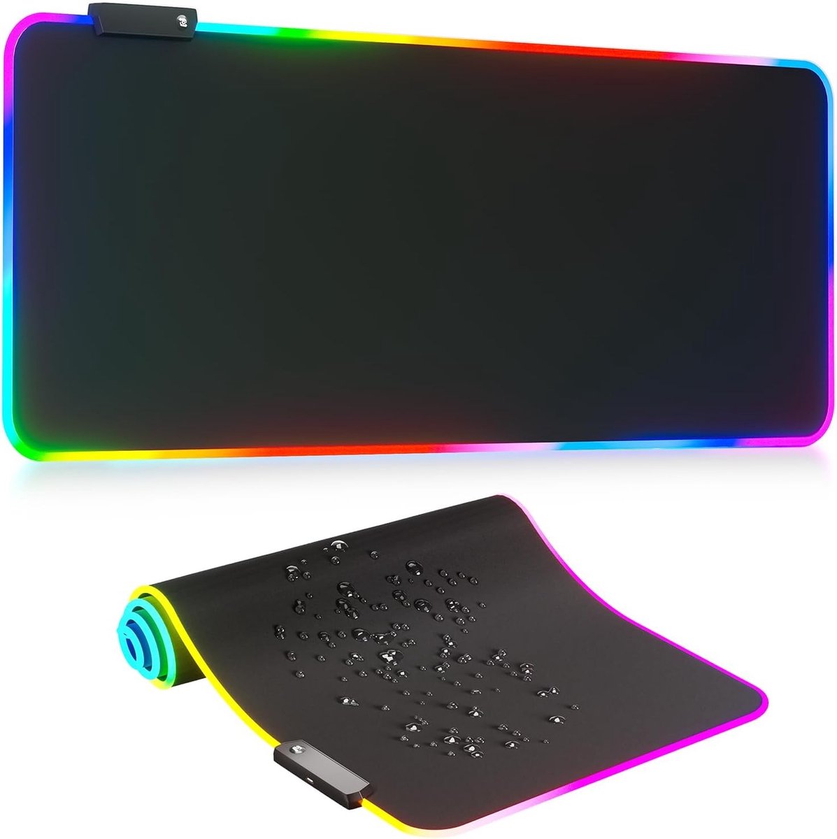 Ntech Gaming Muismat XXL - led muismat 80x30 - RGB LED Verlichting - Anti-Slip -Neon Verlichting