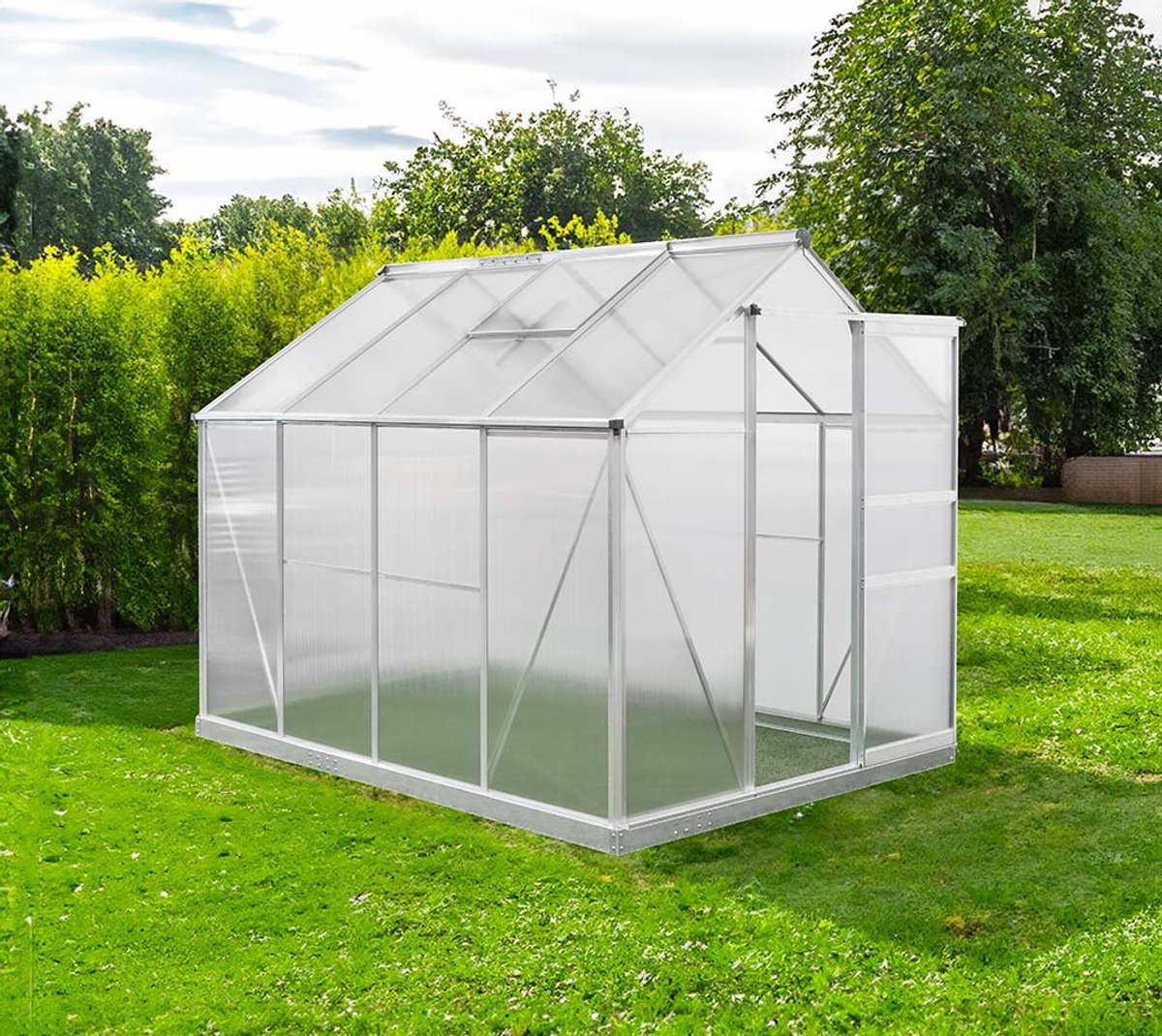 Westmann Greenhouse Flora 68 - 252 x 192 x 201 cm - Silver