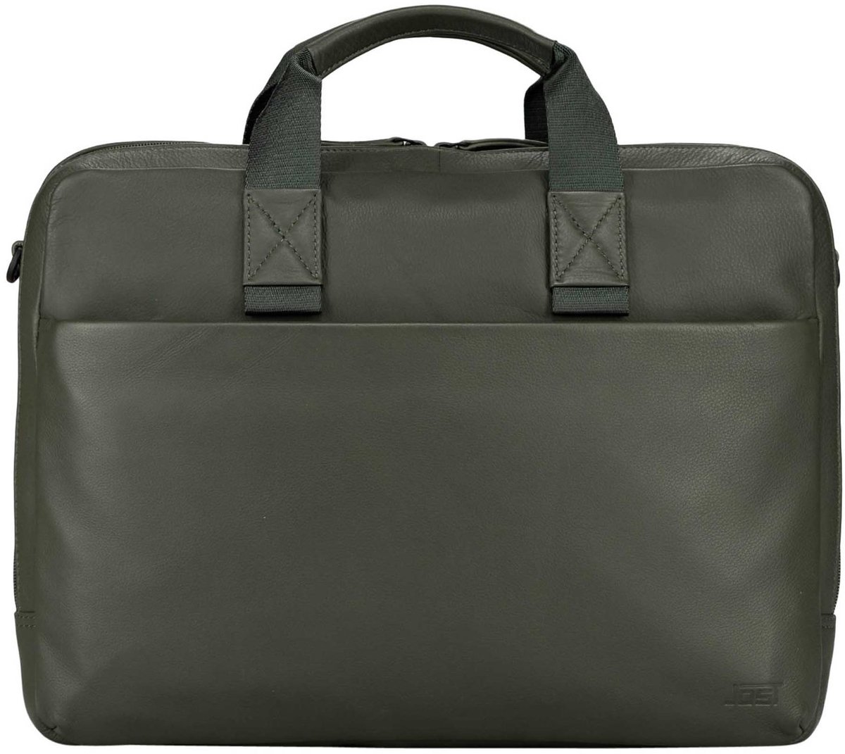 JOST Leren laptoptas business tas met laptopvak Tromsoe Business Bag Olive olijfgroen