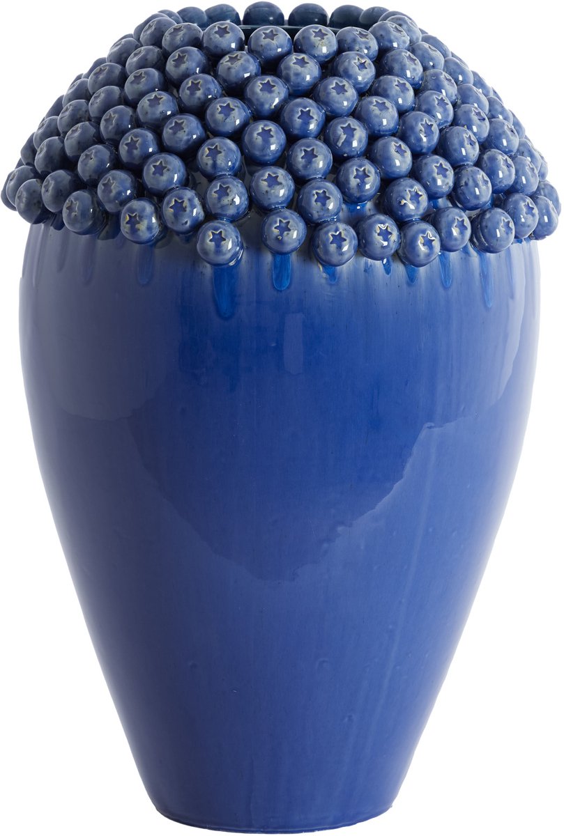 LOVRO vaas keramiek donkerblauw – Ø39,5x57 cm