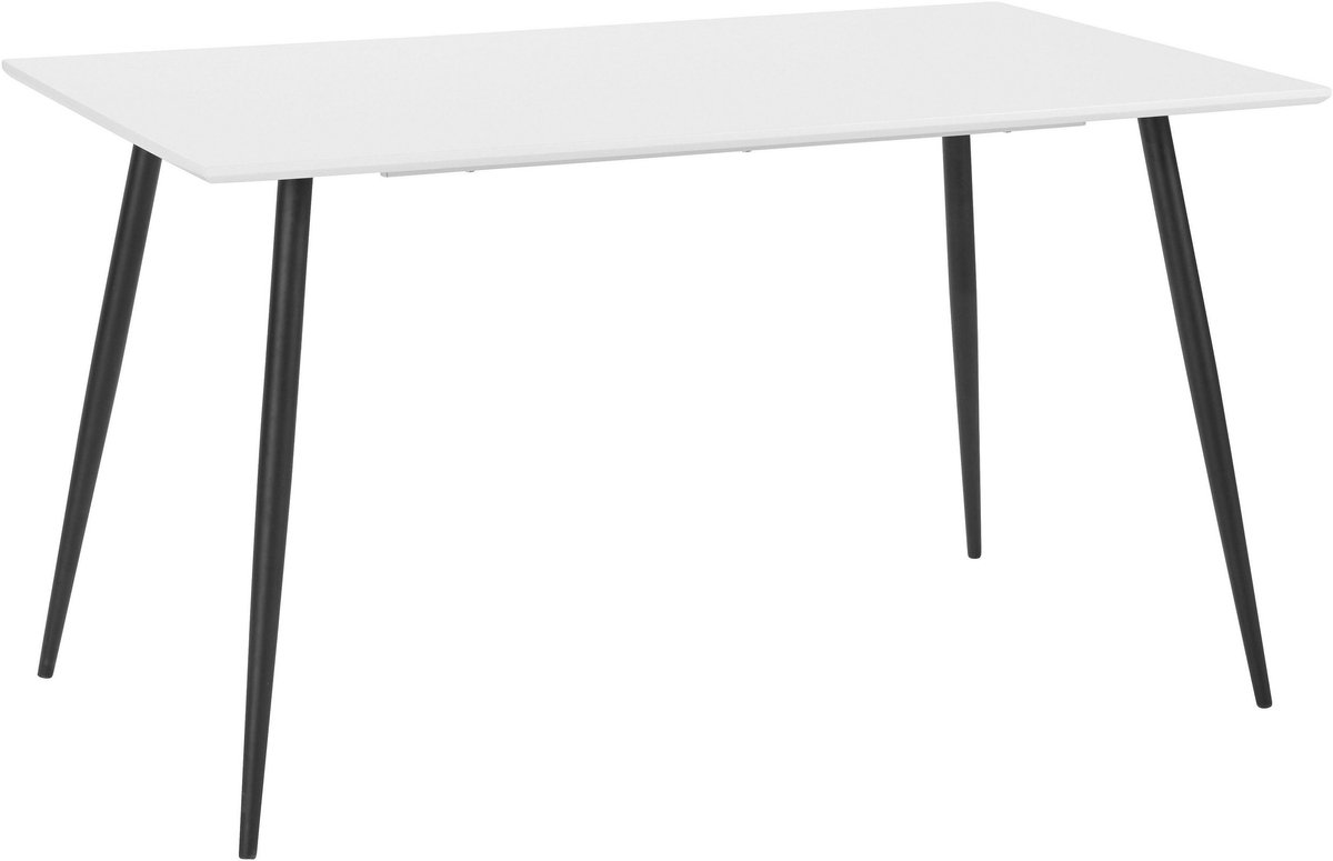 Notio Living Eettafel-140 - Wit/Zwart