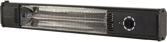 Chauffage infrarouge Dual I-Red - Chauffage de salle de bain - Chauffage infrarouge - Chauffage radiant - Sur pied ou mural - 2000 W - 8 réglages - Télécommande