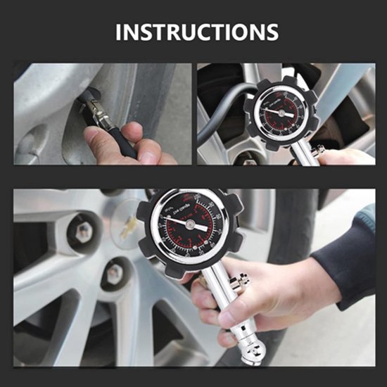 Dailygoody - Bandenpressure Meter - Handmatig - 0-100 Psi — afbeelding 5