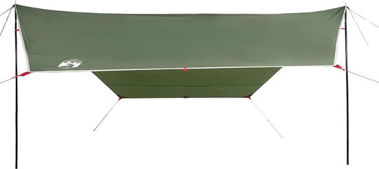 vidaXL - Auvent de camping - Imperméable - 430 x 380 x 210 cm - Vert