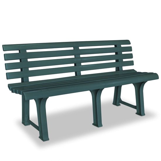 vidaXL Banc de jardin 145,5 cm Plastique Vert