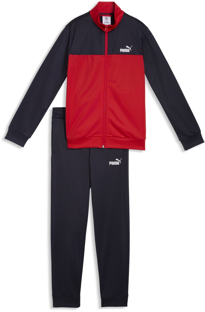PUMA Poly Colorblock Suit B Unisex Trainingspak For All Time Rood