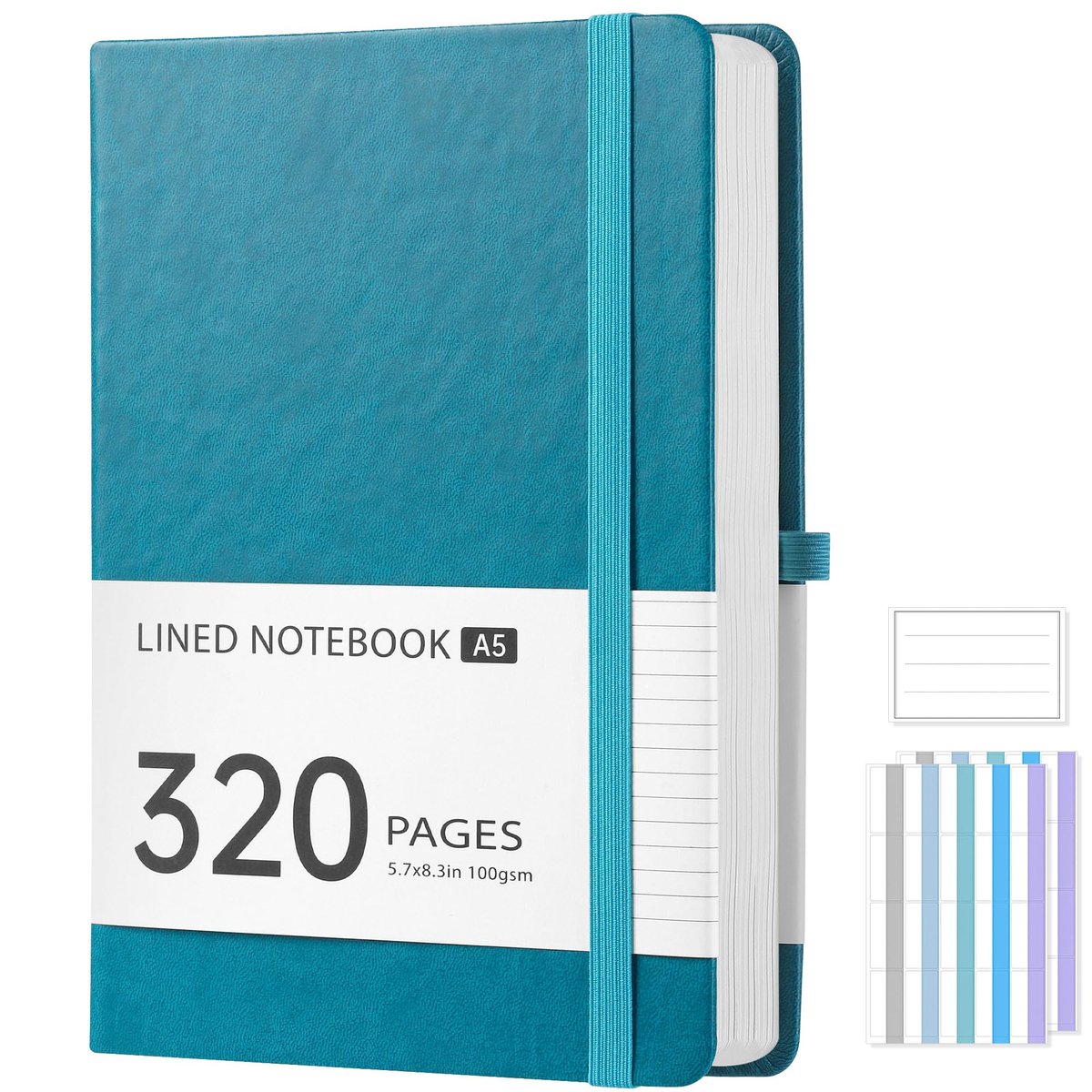 IMPERATORIS® Notitieboek/Notitieboekje/Notitieblok/Notitieboeken a5 - Schrijfblok - 320 pagina's - blauw - 14.8 x 21 cm