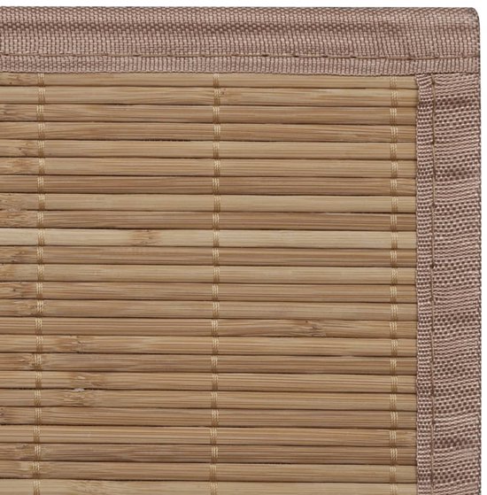 vidaXL - Tapijt - rechthoekig - 80x200 - cm - bamboe - bruin