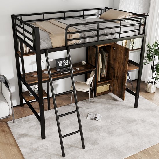 Manis-h ARN Combinatie Halfhoog Bed Met Lattenbodem En Extra