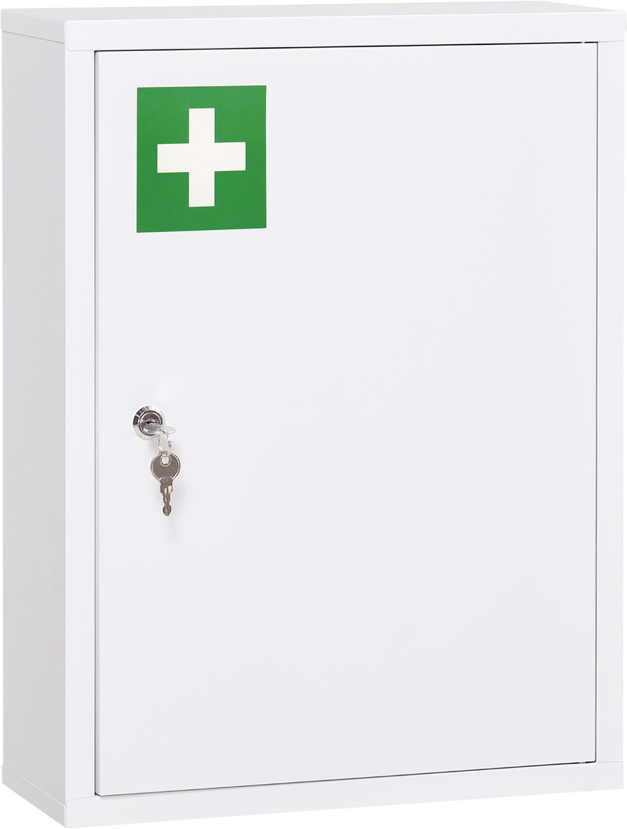 Kleankin medicijnkast - met slot - wit