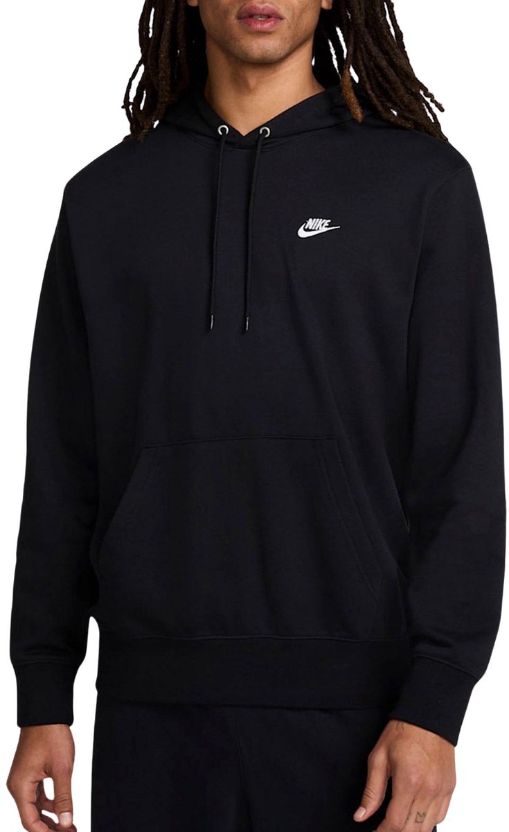 Nike Club French Terry Hoodie Heren Zwart