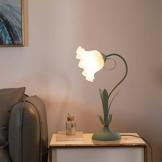 Dimbare meisjes bedlamp met zwanenhals en lelie ontwerp - perfect voor studie en slaapkamer — afbeelding 2