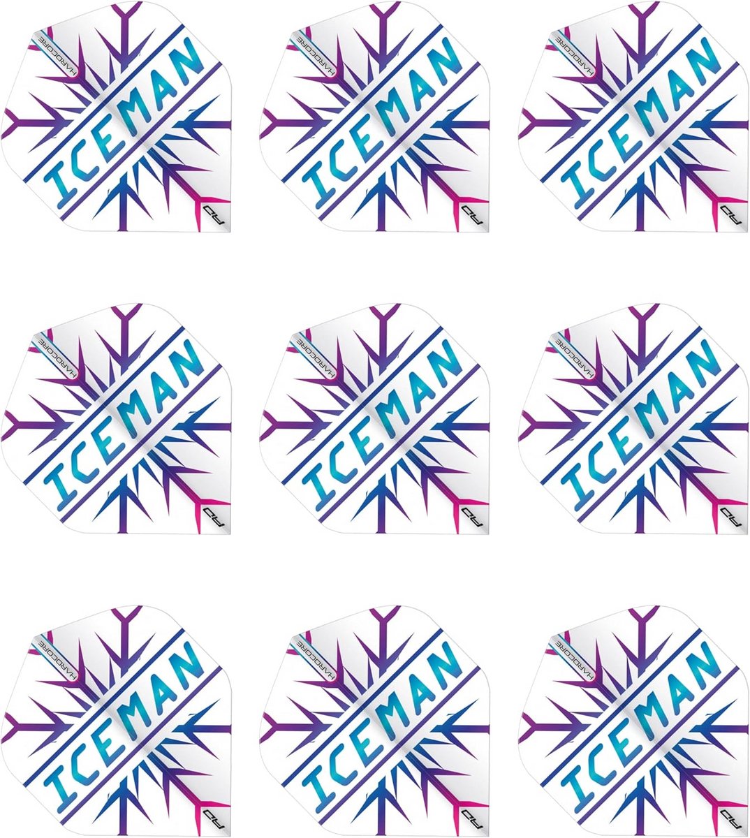 Dart Flights Set - 3 Sets (9 Stuks) met Uniek Regenboog Sneeuwvlok Ontwerp