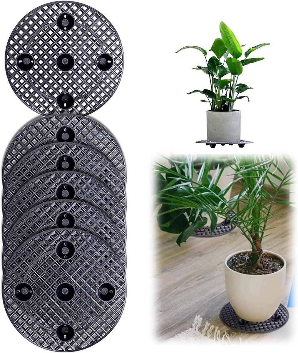 Set van 6 Plantenstandaarden 20 cm - Verhoogde Bloem- en Potgrondhouders voor Binnen en Buiten