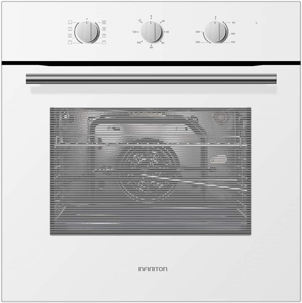 Inbouw Oven 70L met 8 Programma's - Energieklasse A - Oven met Drievoudige Beglazing