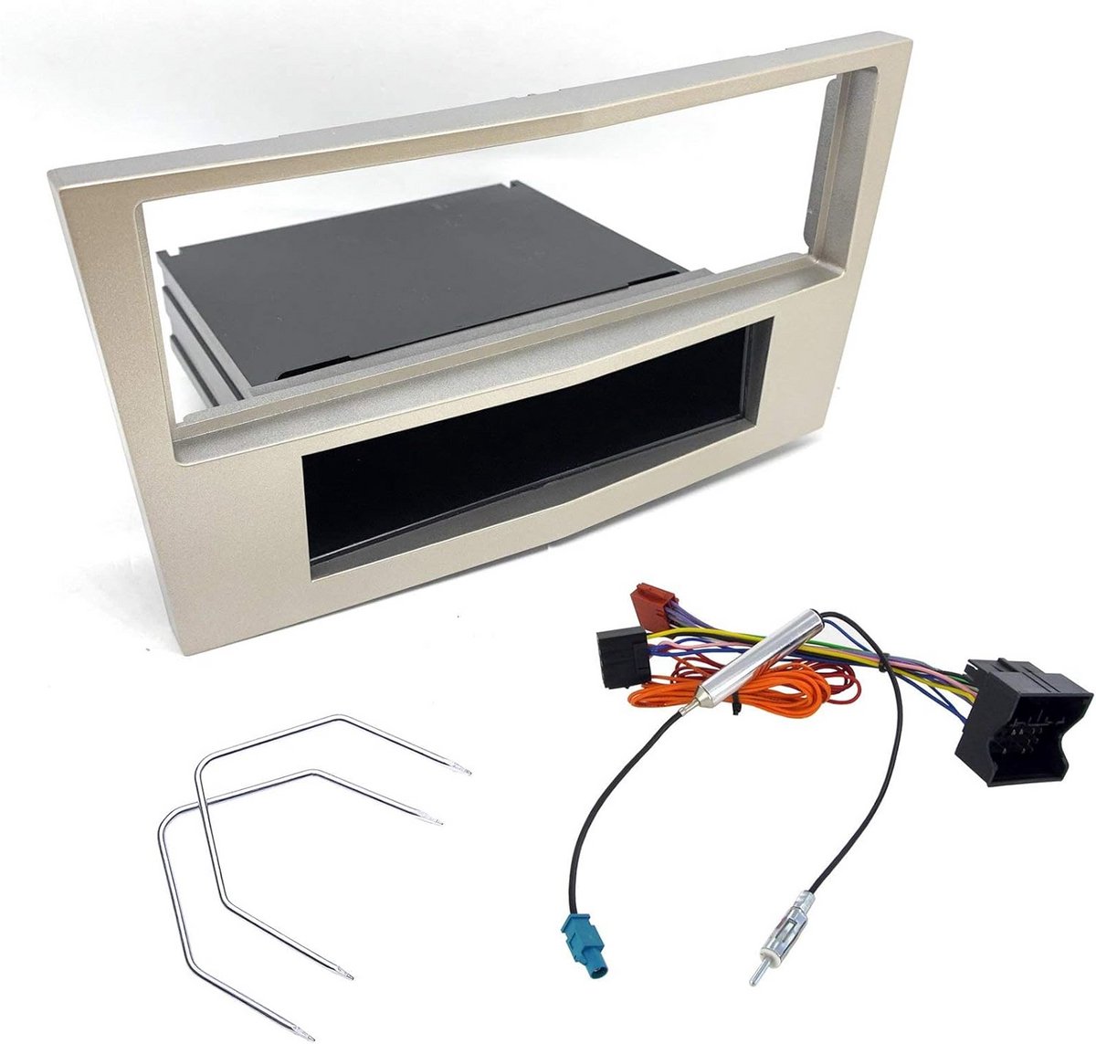 1 DIN Radio Inbouwframe met Antenneadapter en Kabelboom voor Opel Corsa Zafira Astra Antara