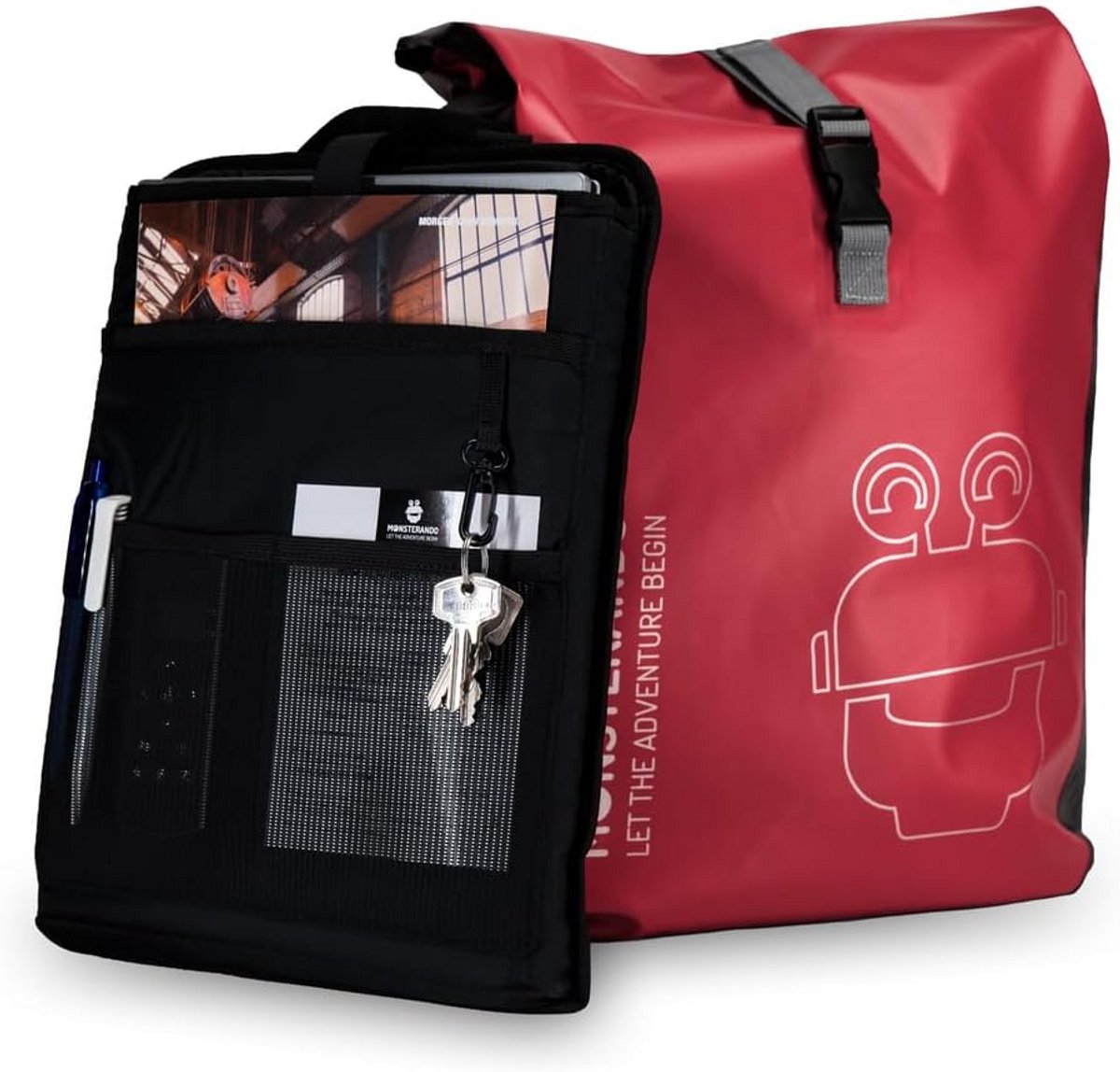 Waterdichte 3-in-1 Fietstas (25L) - Rugzak, Schoudertas en Bagagedrager Tas met Laptopvak