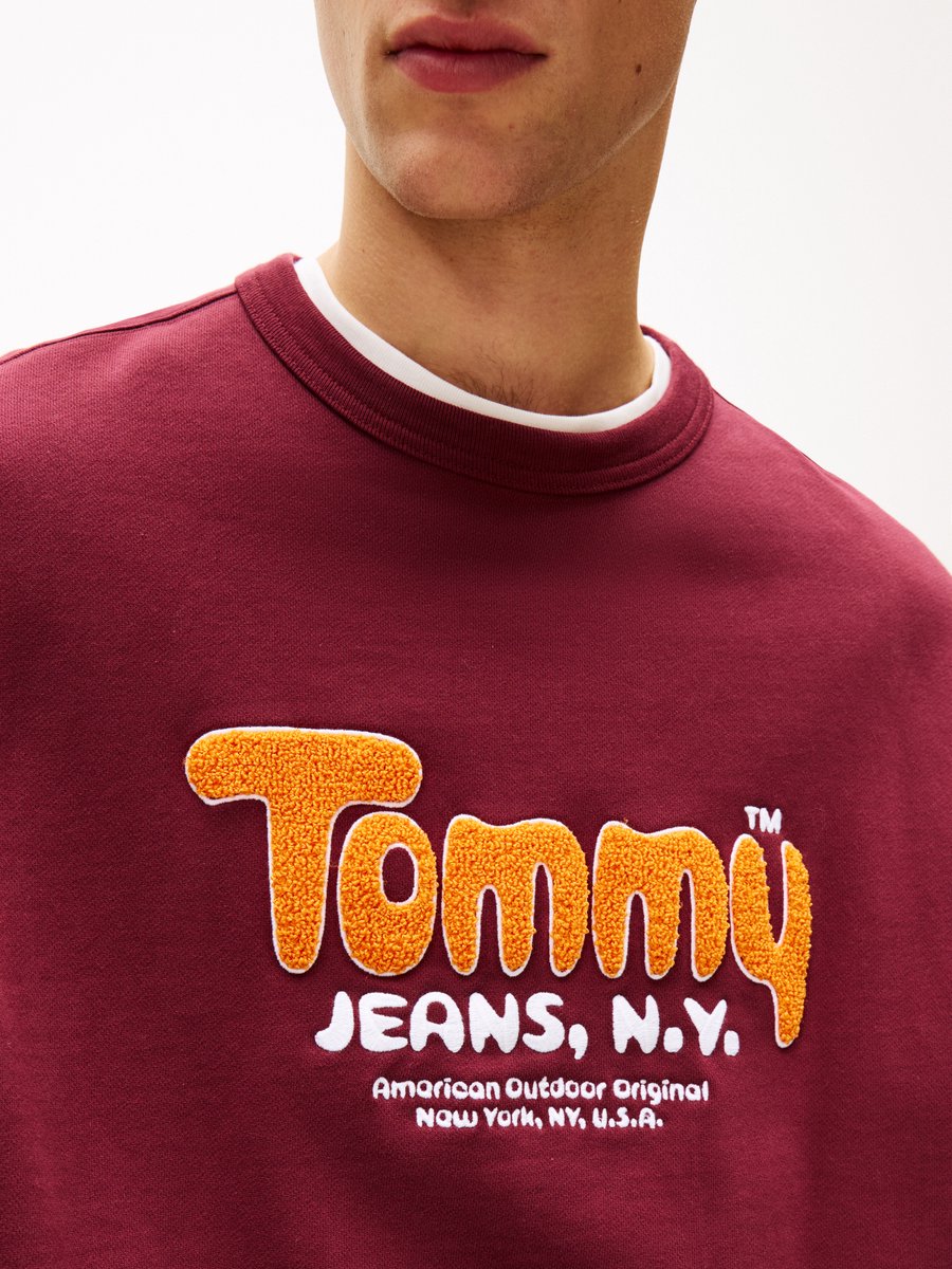 Tommy Jeans Heren Sweaters Bordeaux