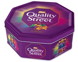 Nestlé Quality Street 900g - 11 smaken - XL snoeppot met bonbons en toffees - Chocolade cadeau - Chocolade mix in tinbox