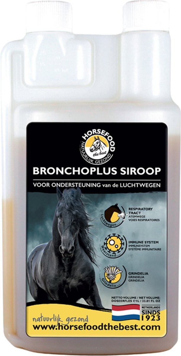 Horsefood Bronchoplus Siroop 1 L | Gezonde luchtwegen, betere prestatie 1 liter