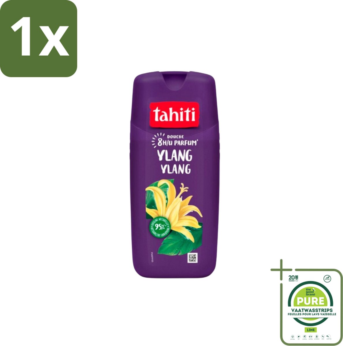 1 x Tahiti – Douchegel – Ylang Ylang - 315 ml - Douchegel Tahiti - Ylang Ylang Douchegel - Douchegel Voor Huidverzorging - Exotische Geur Douchegel - Milde Douchegel
