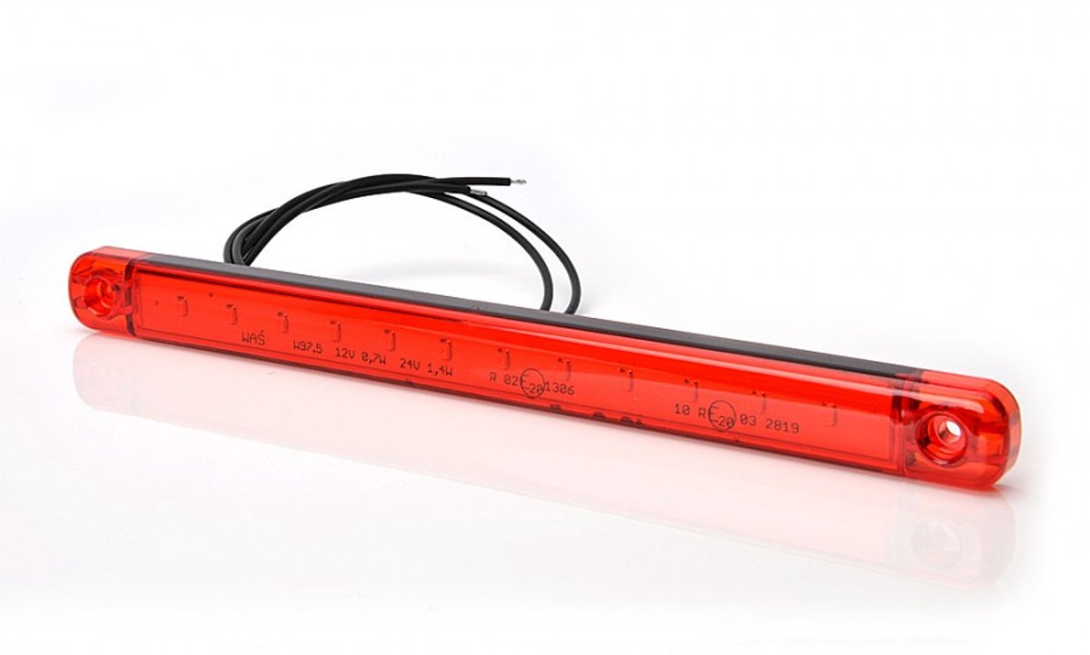 led zijmarkeringslamp universeel rood 12x led - contourlamp - zijlamp - led breedtelamp