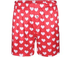 Satijnen boxershorts voor heren met rendiergewei-patroon – Sexy kerstondergoed in M-XXL