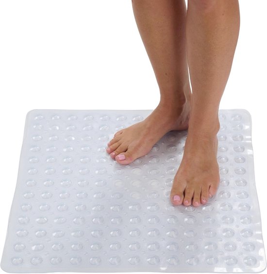 HITSLAM Douchemat, Antislip, 60 X Cm, Met Afvoer, Zachte Pvc Luffa Sneldrogend Beige 782292937