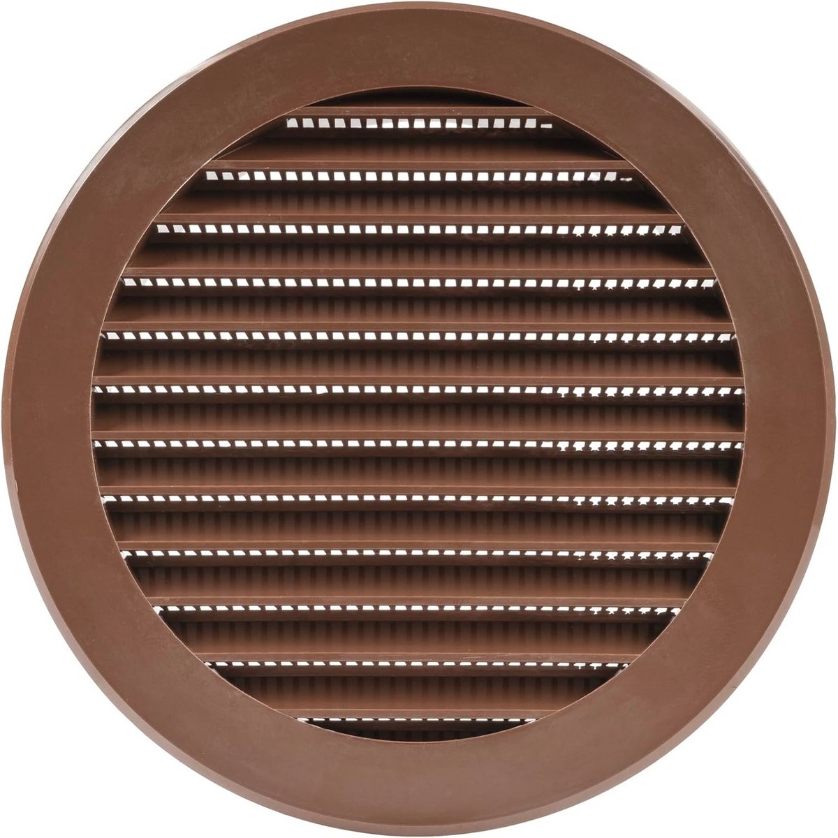 Bruin 15 cm Ronde Ventilatierooster met Ingebouwd Insectenscherm voor Badkamer, Keuken en Thuiswerkplek