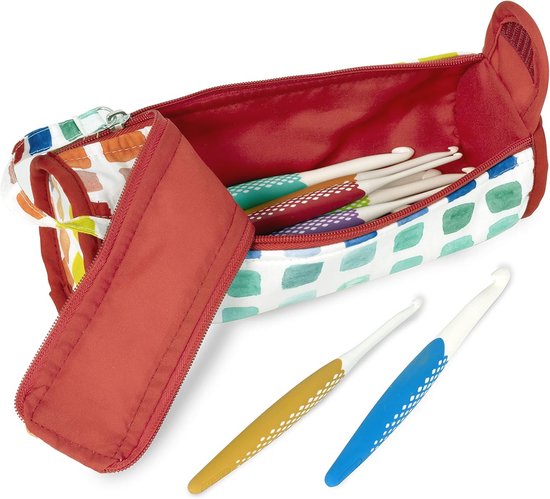 MYBAGZING Haaknaald etui leeg - gewatteerde haaknaald organizer koffer MYBAGZING Haaknaald etui leeg - gewatteerde haaknaald organizer koffer