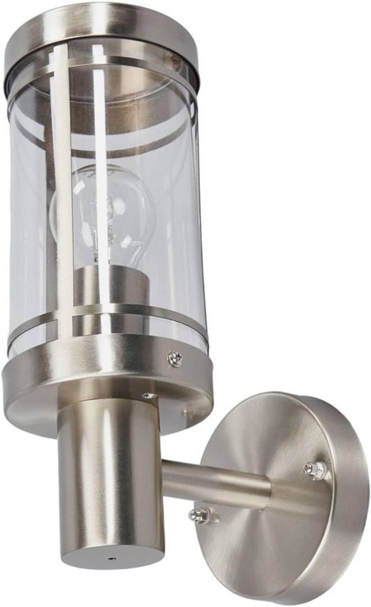 Cilindrische Buitenwandlamp van Roestvrij Staal in Aluminium