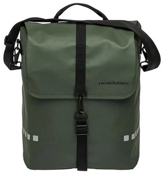 New Looxs Odense Single - Enkele Fietstas - Waterdicht Polyester - Afneembare Fietstas Enkel - Geschikt voor Elektrische Fietsen - 17,5 liter - Groen van New Looxs — afbeelding 2