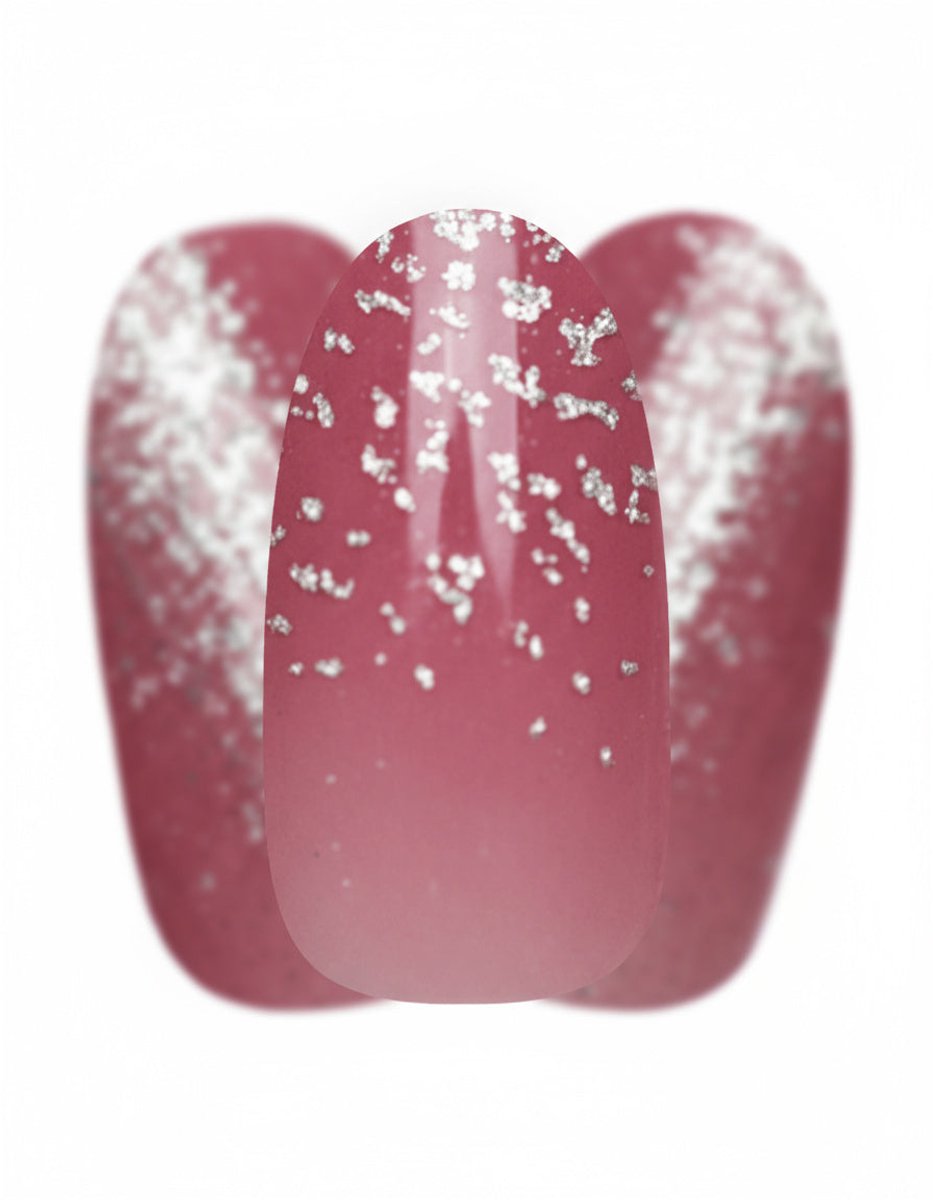 MISSI - Nagels - Nagelstickers - UV-vrije Gel Wraps - Nail Art - Zonder Droogtijd - 22 stickers - Pink snowfall
